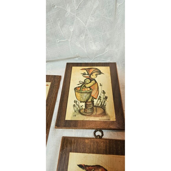 3 Vintage Hummel Wooden Wall Plaques - Picture 3 of 10